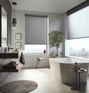 Рулонные шторы в ванную комнату на окно